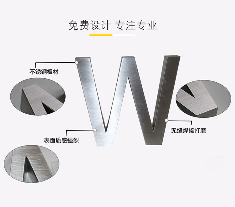 商河精工不锈钢字